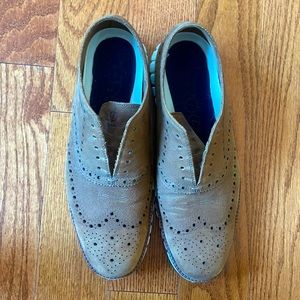Cole Haan Grand Zero Orford shoes. Tam suede. 10.5 size.